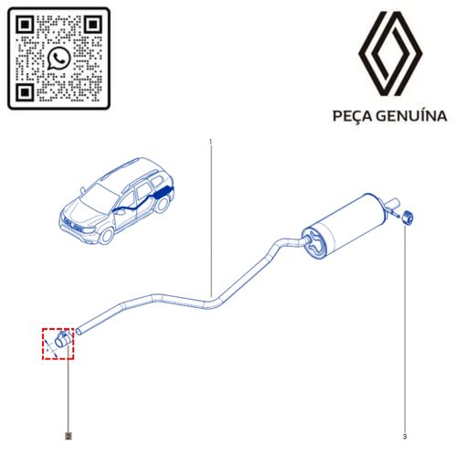 RN 504652 8200504652 abracadeira ligacao escapamento renault varios 3